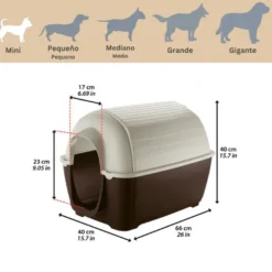 Ferplast Kenny Caseta de Plástico Marrón para perros