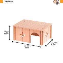 Ferplast SIN 4646 Caseta de Madera para conejos