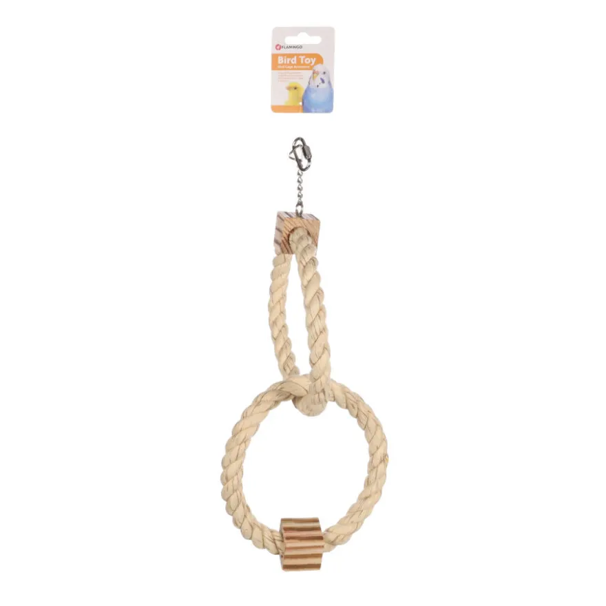 Flamingo Anillo con Cordón juguete para periquitos