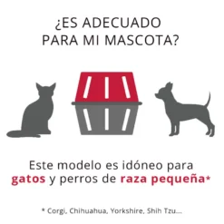 Flamingo Bolso Transportín de tela negro para perros grandes