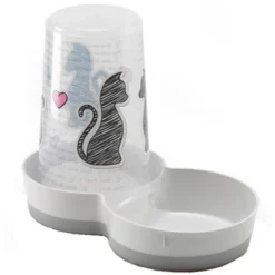Flamingo Cats in Love Comedero