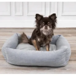 Flamingo Colette Rectángulo Azul cama cuna para perros