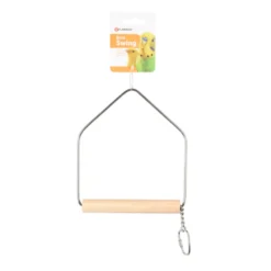 Flamingo Columpio de madera juguete para periquitos
