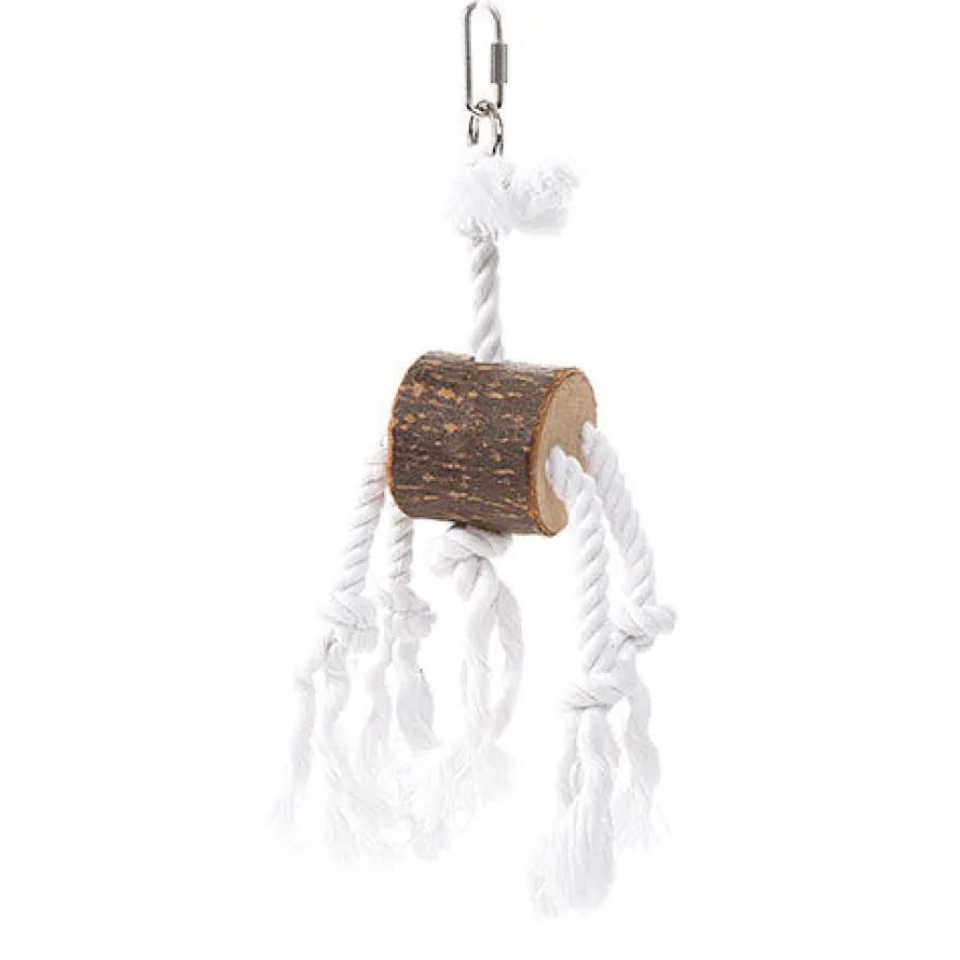 Flamingo Cuerda con madera para loros