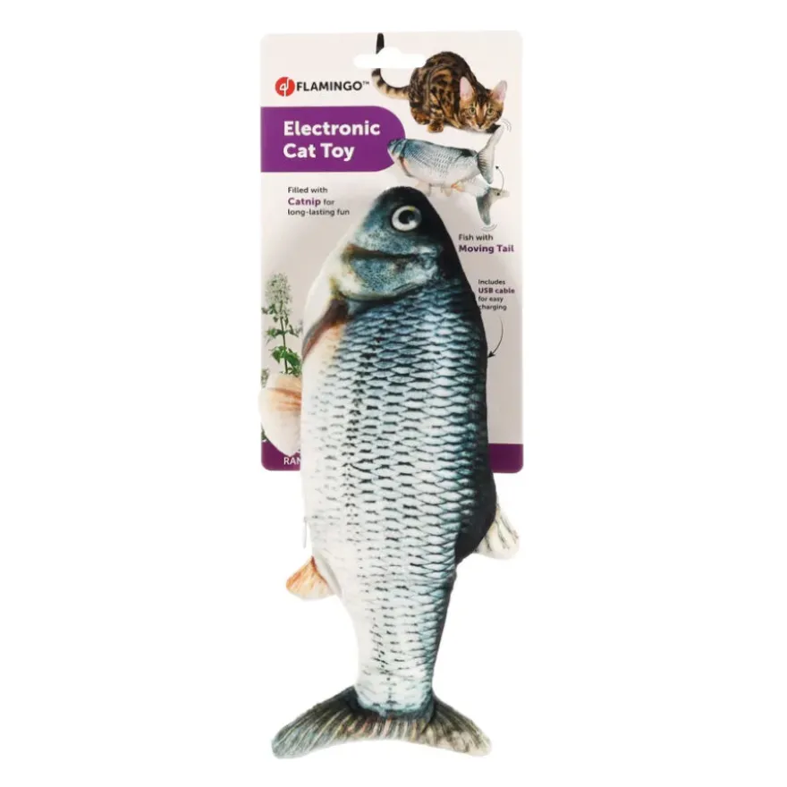 Flamingo Flounder Pez de Juguete Eléctrico para gatos