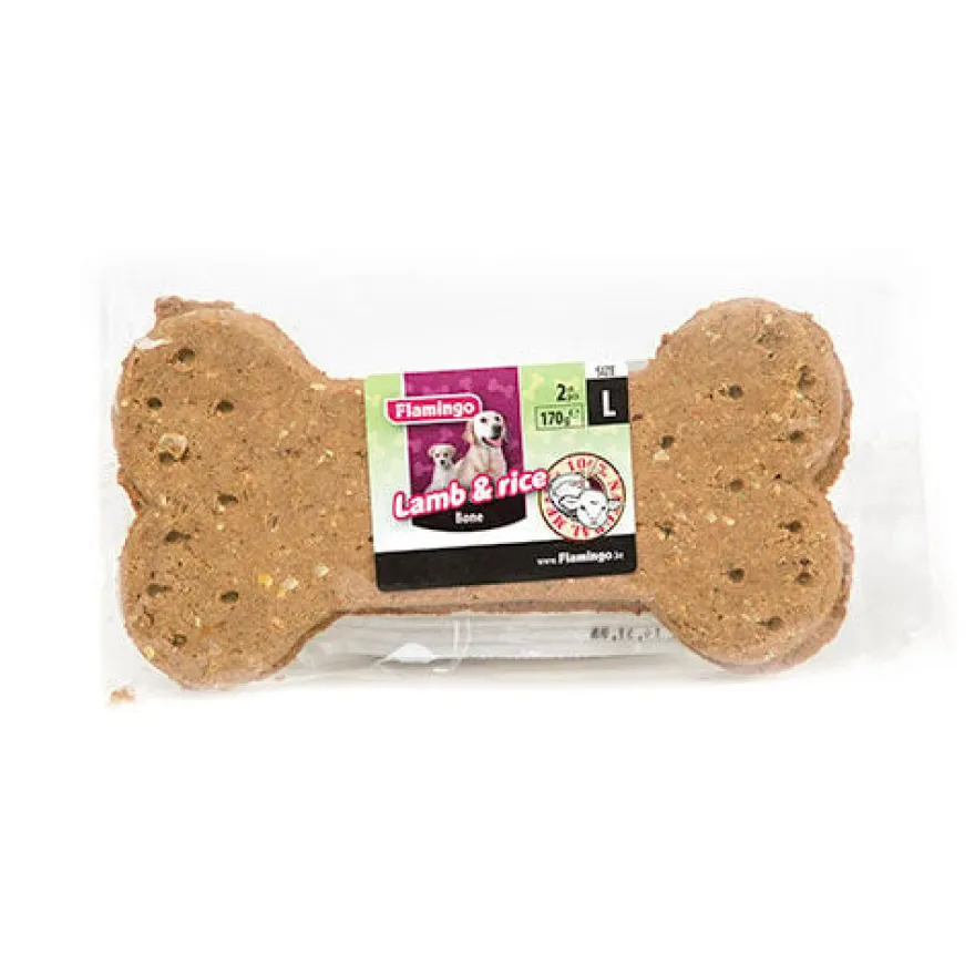 Flamingo Galleta de cordero y arroz para perros