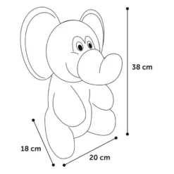 Flamingo Henny Elefante de Peluche Gris para perros