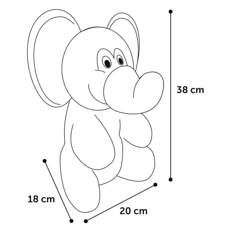 Flamingo Henny Elefante de Peluche Gris para perros