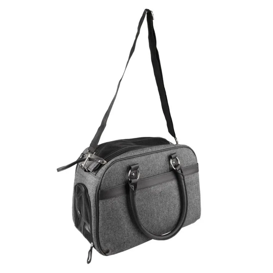 Flamingo Justine Bolsa Transportín Gris para mascotas