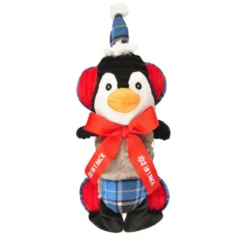 Flamingo Navidad Pingüino y Hueso de peluche para perros