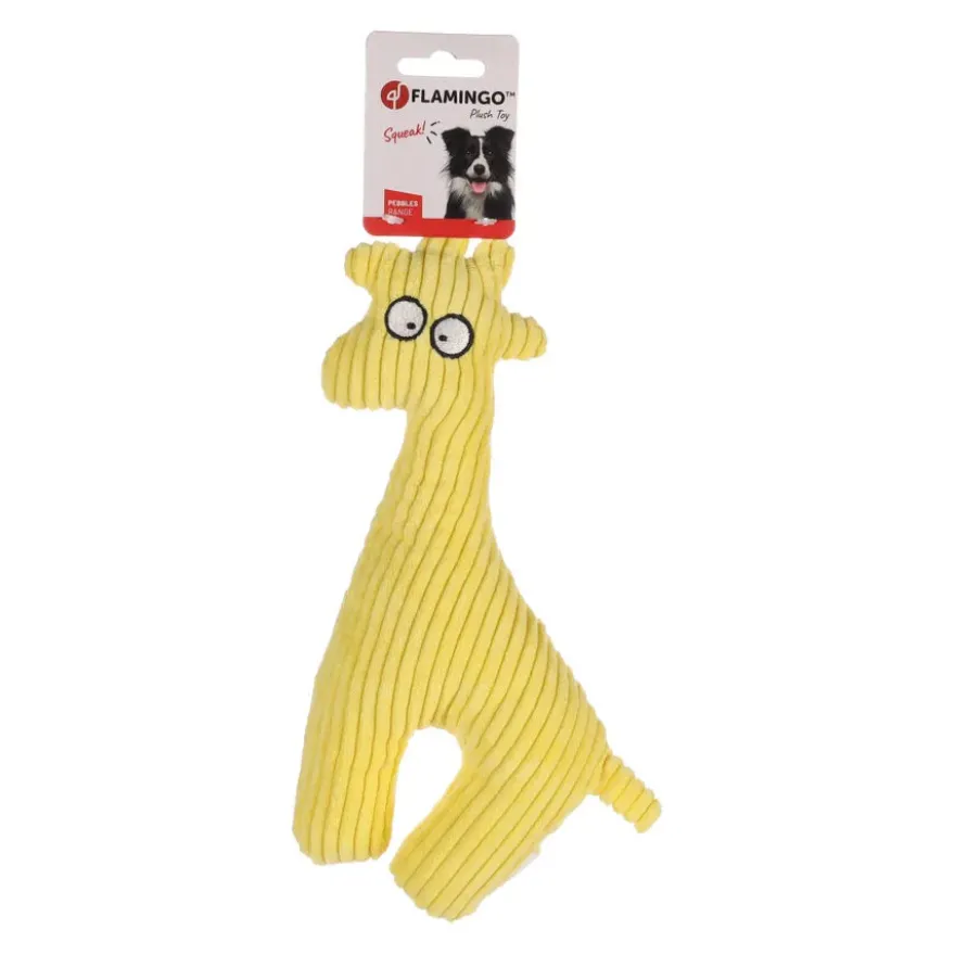 Flamingo Pebbles Jirafa de Peluche Amarilla para perros