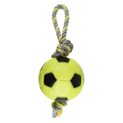 Flamingo Pelota Verde con Cuerda para perros