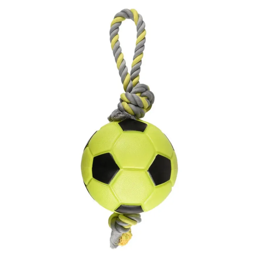 Flamingo Pelota Verde con Cuerda para perros