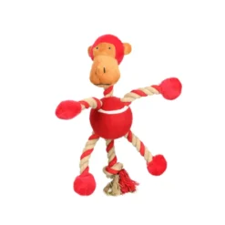 Flamingo Peluche de Pelota con Cuerdas para perros