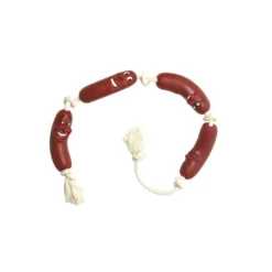 Flamingo Salchichas con cuerda juguete para perros