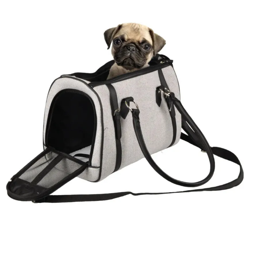 Flamingo Tatjana Bolsa Transportín Gris para perros