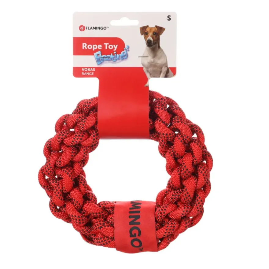 Flamingo Vokas Aro de Cuerda Rojo para perros
