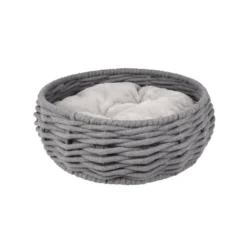 Flamingo Zinzi Redondo Gris cama cuna para perros