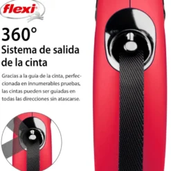 Flexi Classic Correa Extensible de Cinta Roja para perros