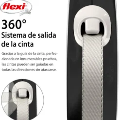 Flexi New Comfort Correa Extensible Gris para perros