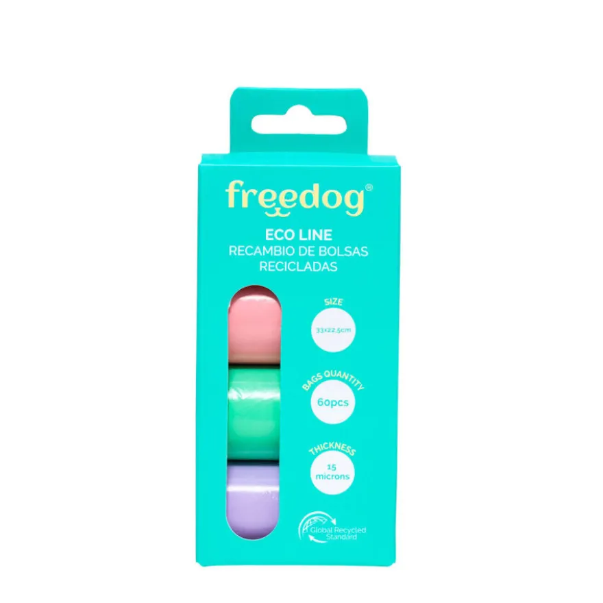 Freedog Eco Line Bolsas Higiénicas de Colores Pasteles para perros