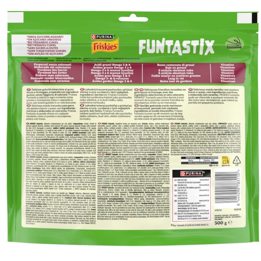 Friskies Funtastix Barritas de Queso y Bacon para perros