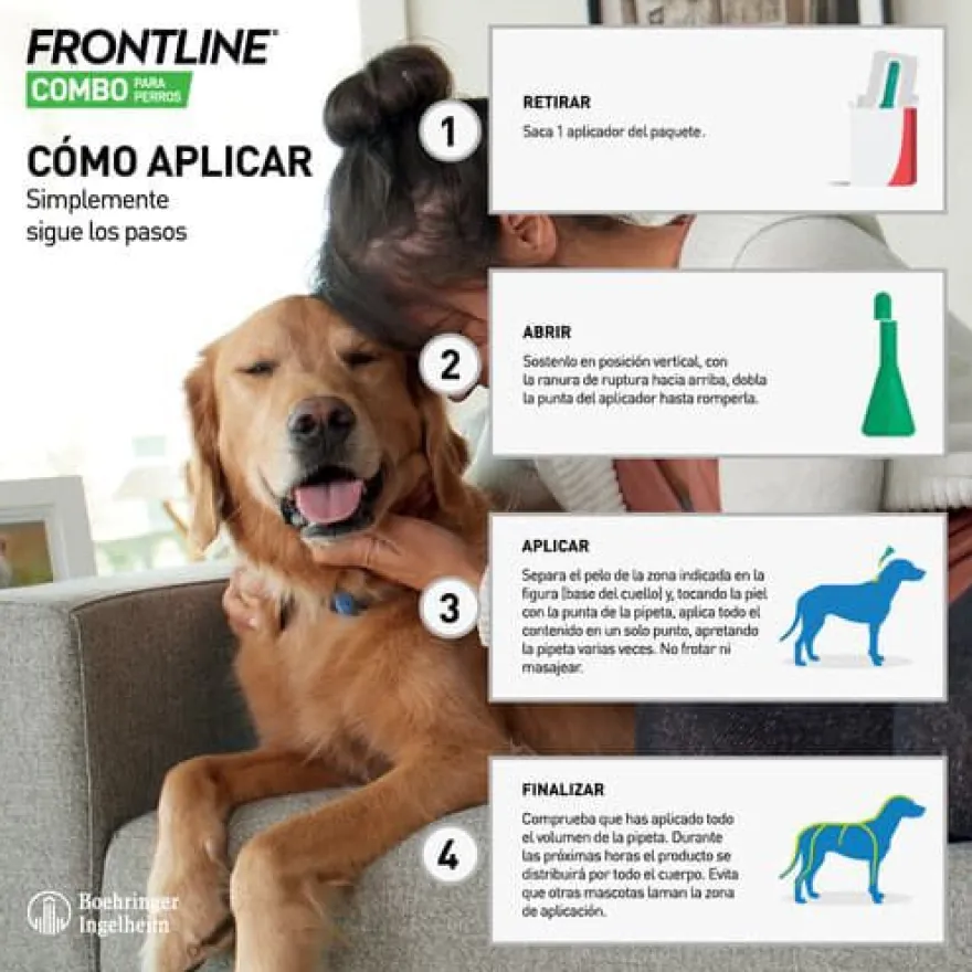 Frontline Combo Pipetas Antiparasitarias para perros medianos