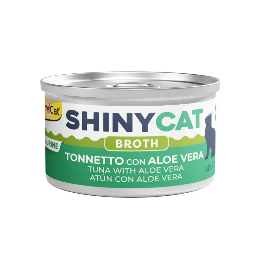 GimCat Atún y Aloe Vera caldo en lata para gatos