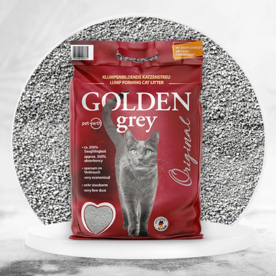 Golden Grey Arena Fina Aglomerante para gatos