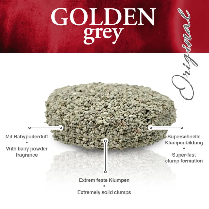 Golden Grey Arena Fina Aglomerante para gatos