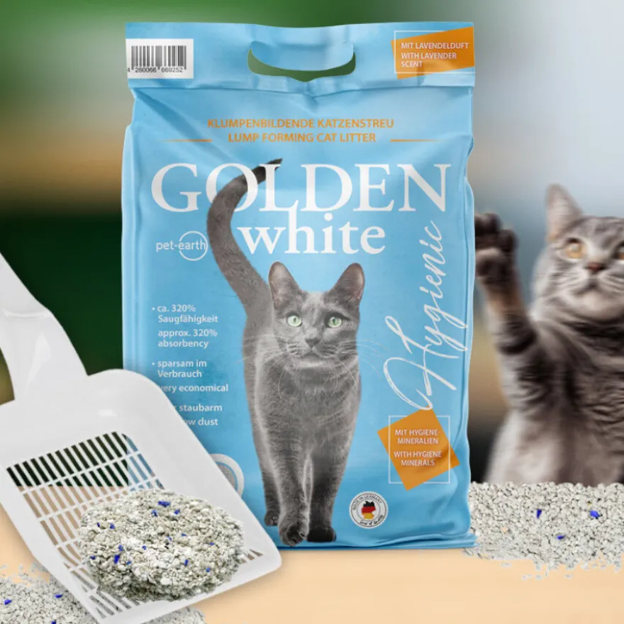 Golden White Arena Aglomerante Blanca para gatos
