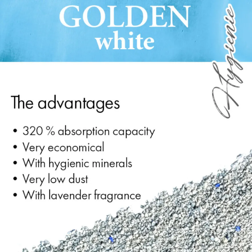 Golden White Arena Aglomerante Blanca para gatos