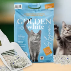 Golden White Arena Aglomerante Blanca para gatos