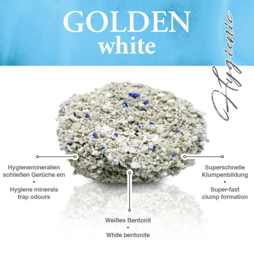 Golden White Arena Aglomerante Blanca para gatos