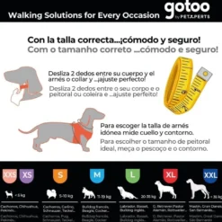 Gotoo Arnés ajustable de malla naranja/negro para perros