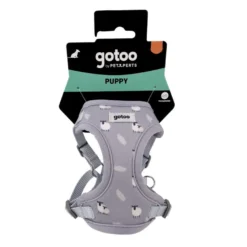Gotoo Arnés ajustable estampado ovejitas gris para cachorros