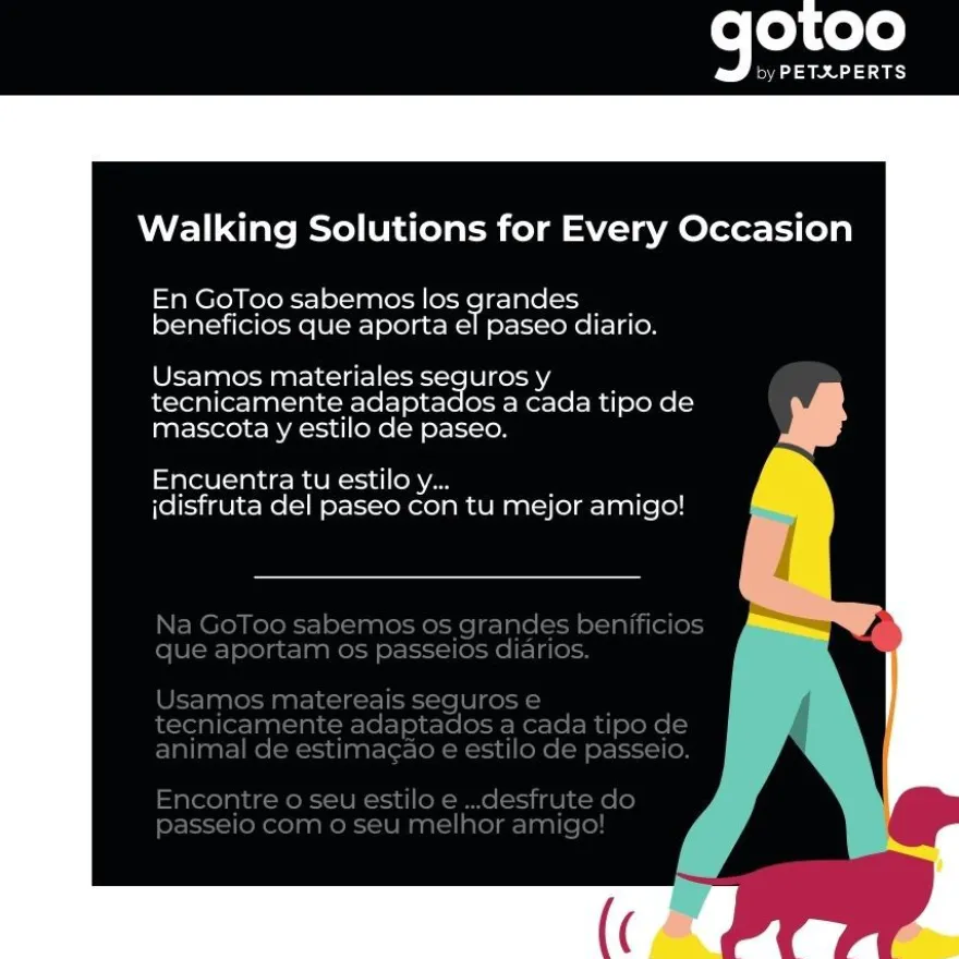Gotoo Arnés ajustable estampado marrón para perros