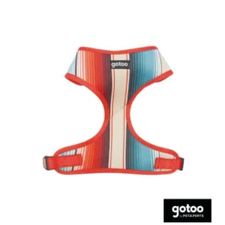 Gotoo Arnés ajustable estampado de rayas multicolor para perros