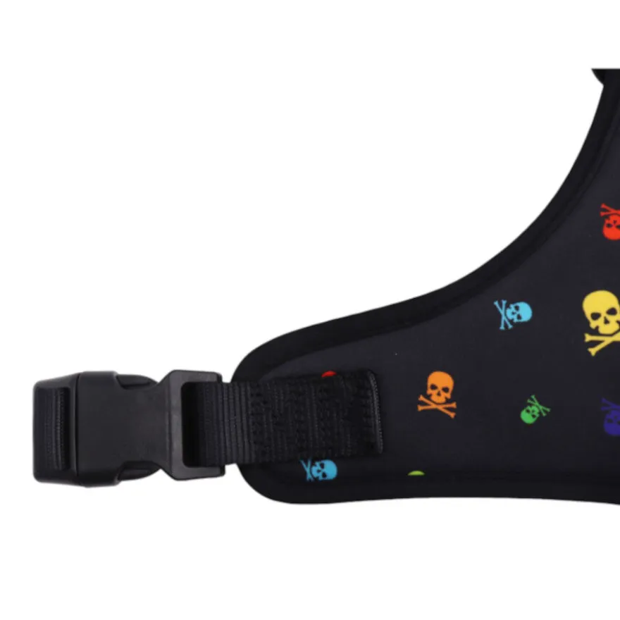Gotoo Arnés ajustable estampado calavera negro para perros