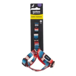 Gotoo Arnés estampado de rayas multicolor para perros