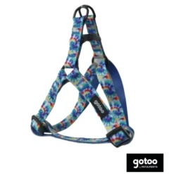 Gotoo Arnés estampado tie die azul para perro