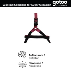 Gotoo Arnés reflectante de neopreno rosa para perros
