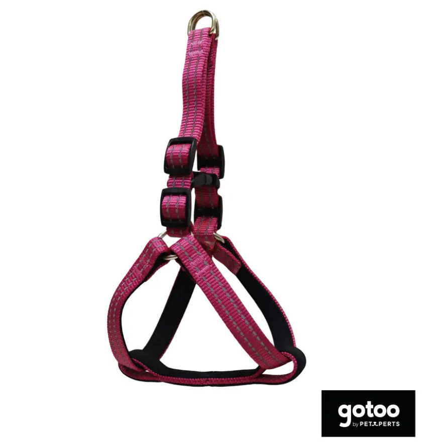 Gotoo Arnés reflectante de neopreno rosa para perros