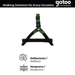 Gotoo Arnés reflectante de neopreno verde para perros