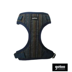 Gotoo Arnés tipo camiseta Tweed azul para perros