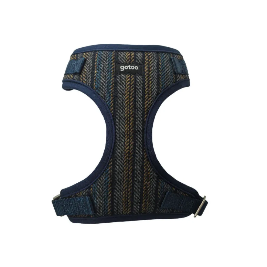 Gotoo Arnés tipo camiseta Tweed azul para perros