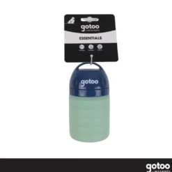 Gotoo Botella Bebedero Portátil de Silicona Azul y Verde para perros y gatos
