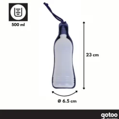 Gotoo Botella Bebedero Portátil de Plástico Azul para perros y gatos
