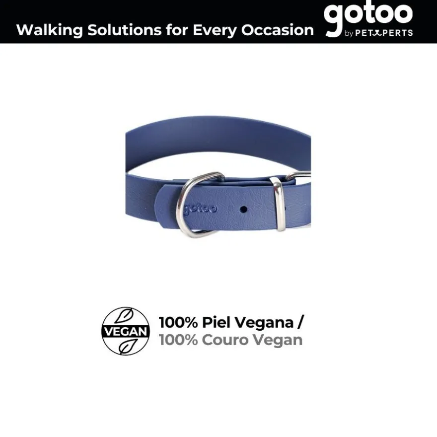 Gotoo Collar Biothane azul para perros