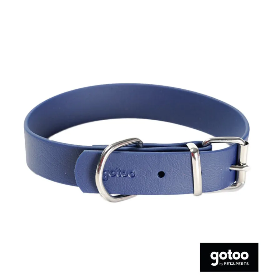 Gotoo Collar Biothane azul para perros
